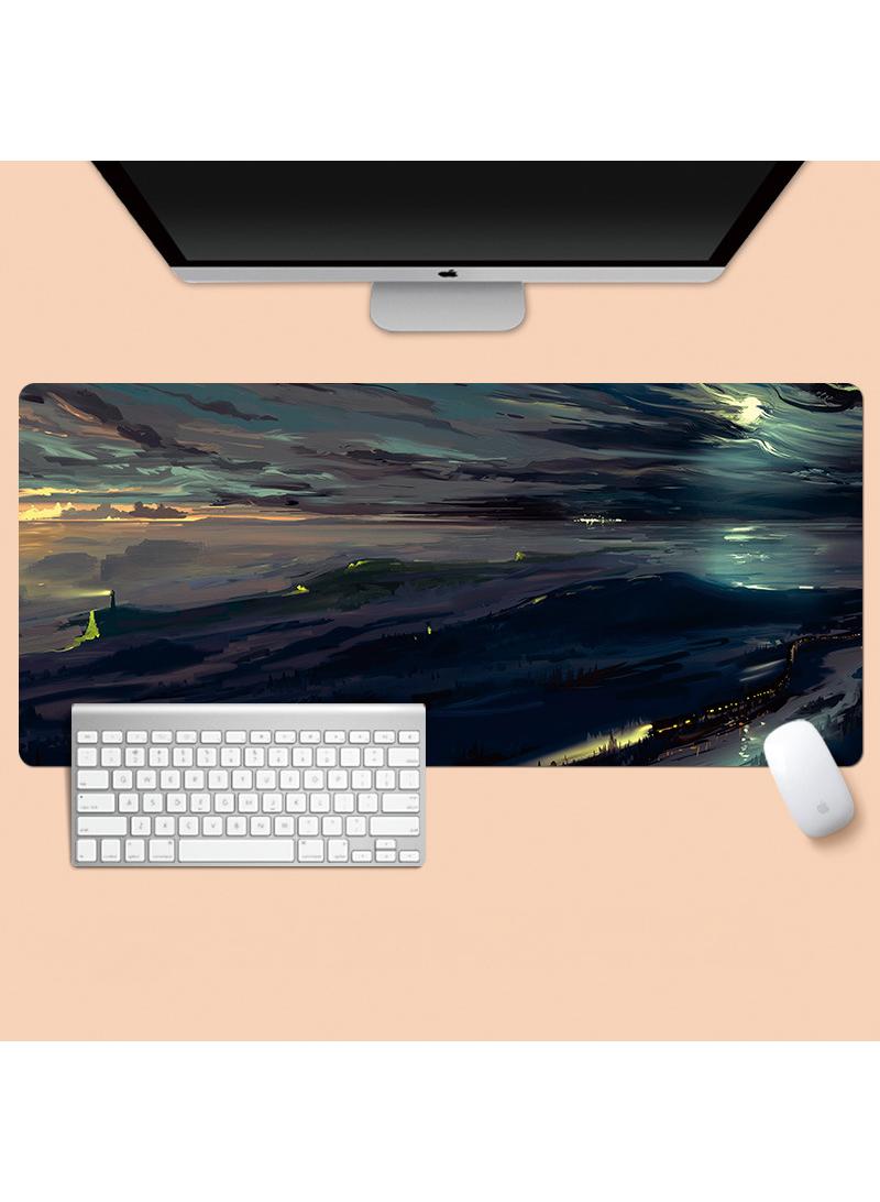 Y&D Van Gogh'S Oil And Landscape Paintings Gaming Mouse Pad Extended Large Mat Desk Pad Stitched Edges Mousepad Long Mouse Pad And Non-Slip Rubber Base Mice Pad 800X300X4mm