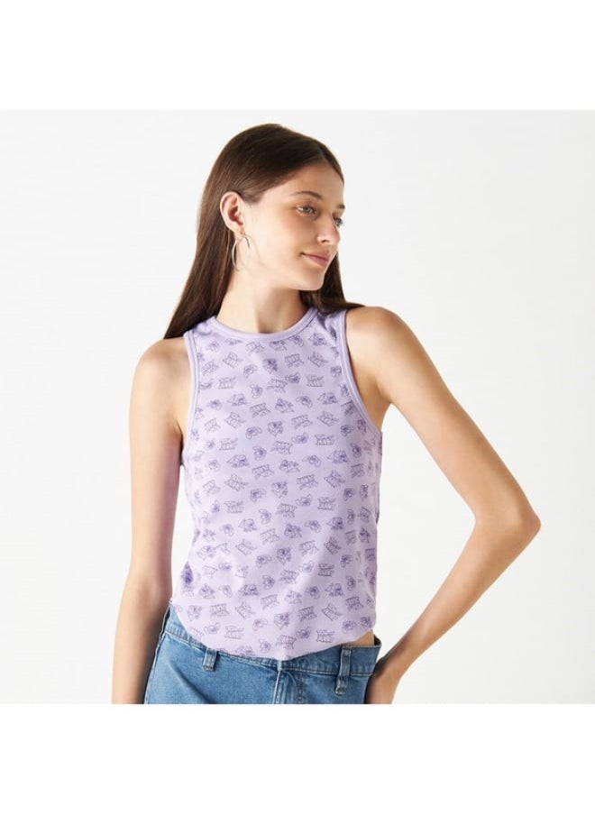 SP Characters - All-Over Tom and Jerry Print Tank Top - Image 1
