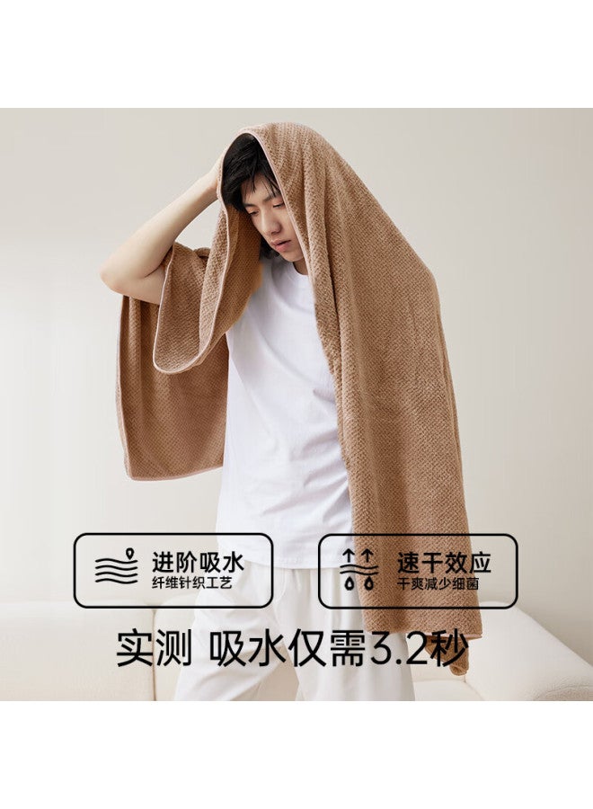 Sanli 7a Antibacterial Bath Towel, Class A Absorbent Quick-drying, Adult Large Bath Towel, Uni, 75*140cm, 300g, Light Coffee Color - Image 3