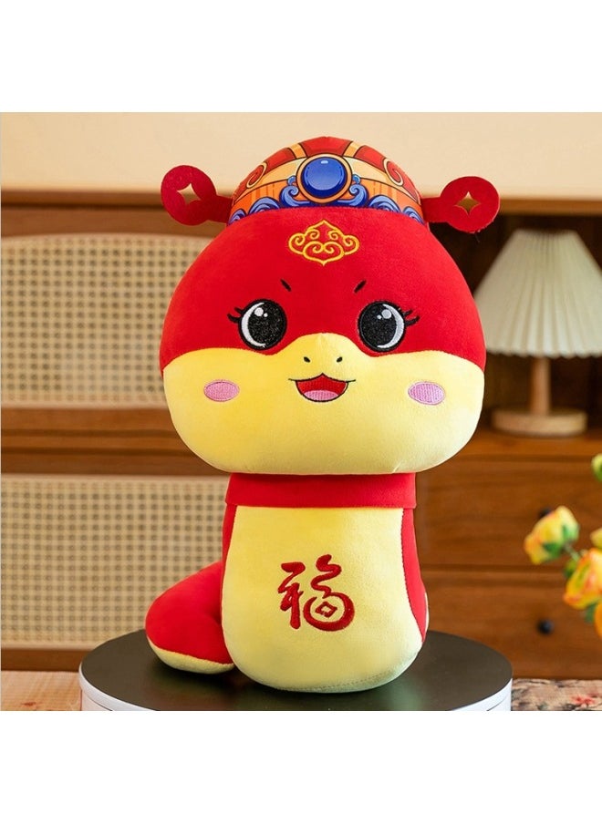 Doll Doll Year Of The Snake Mascot Xiaolong Year Gift Doll Plush Doll Gift Print Logo Invoice-Specifications:Cute Snake-Color:20cm  - Image 4