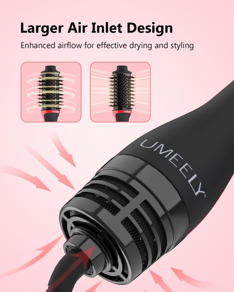 Umeely Plus 2.0 Hair Dryer Brush Blow Dryer Brush in One, 2'' Oval Brush Head Hot Air Brush Styler & Volumizer with Ionic Technology, NTC Smart Temp Control for Smooth, Frizz-Free, Shiny Hair - Image 4