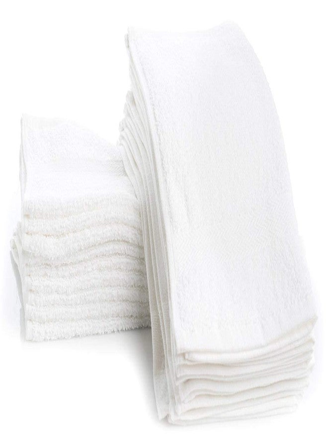 Simpli-Magic 79078 Cotton Washcloths, Pack of 24, 12” x 12”, White - Image 2