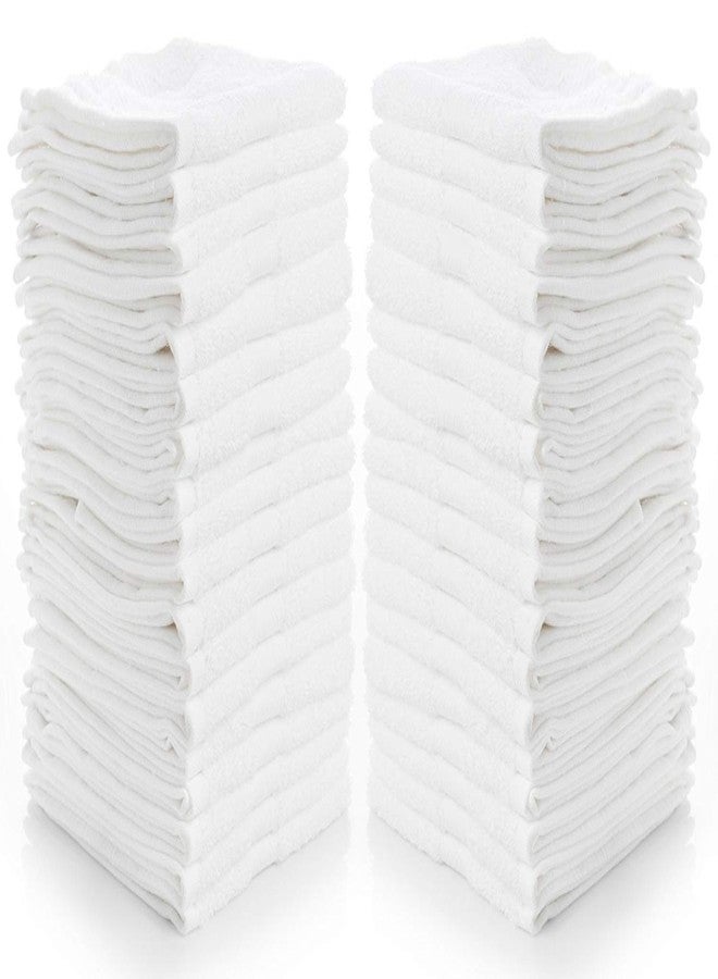 Simpli-Magic 79078 Cotton Washcloths, Pack of 24, 12” x 12”, White - Image 1