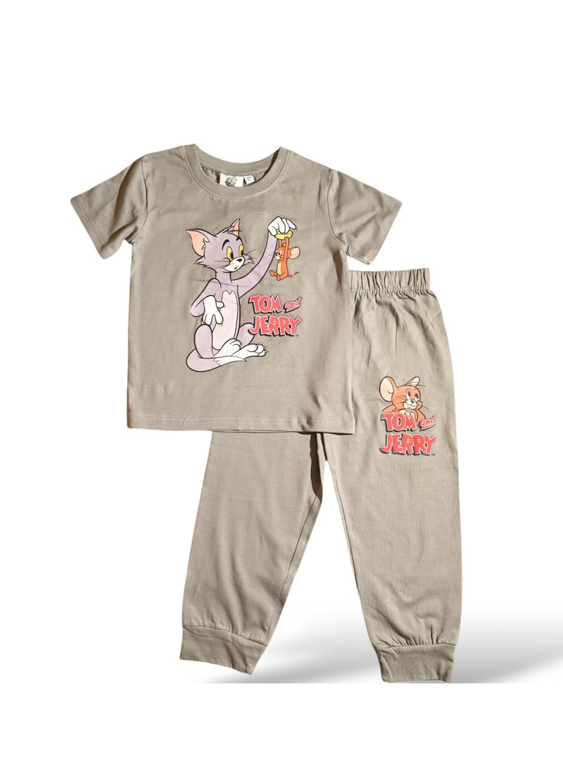 Tom And Jerry TOM & JERRY - ‬‪BOYS SHORT SLEEVE PAJAMA SET‬  - Image 1