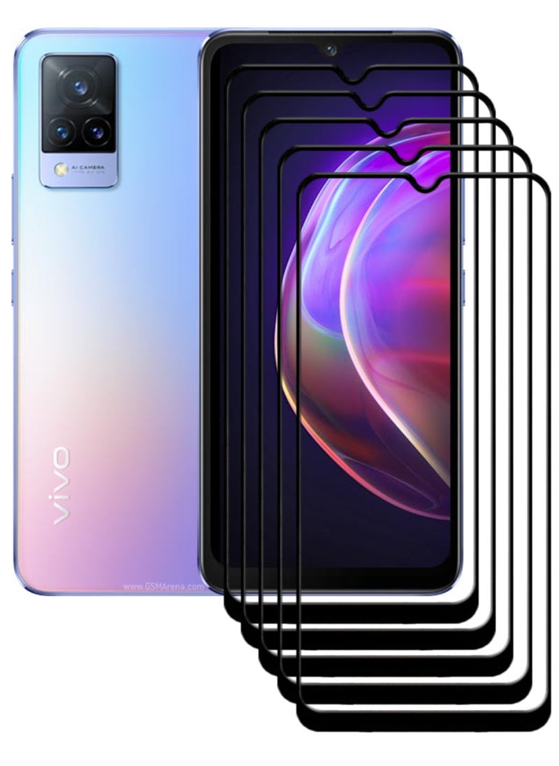 ACLIX 5 Pieces Antistatic ESD Dustproof Premium Quality High Definition Tempered Glass Screen Protector Designed For vivo V21 - Image 1