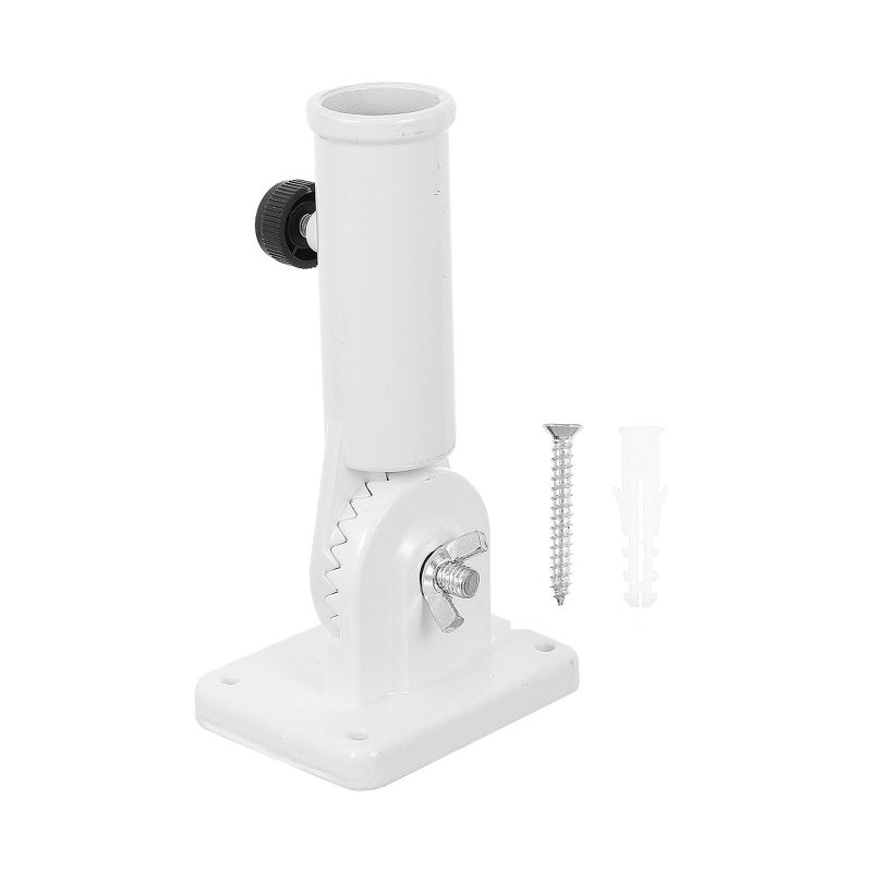 Adjustable Aluminum Flag Pole Mounting Bracket Thickened Wall Mounted Flagpole Base For Outdoor Residential Display - Image 2