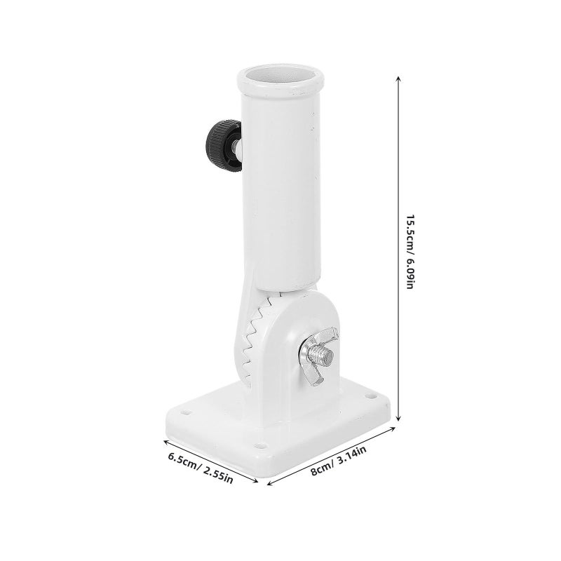 Adjustable Aluminum Flag Pole Mounting Bracket Thickened Wall Mounted Flagpole Base For Outdoor Residential Display - Image 3