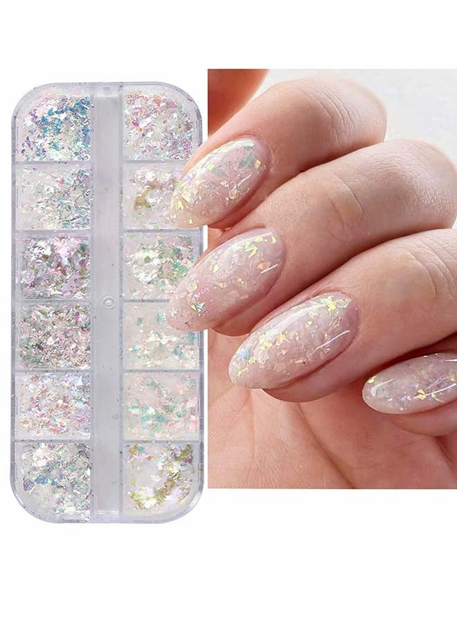 SYOSI Nail Art Glitter Iridescent Flakes - Image 1