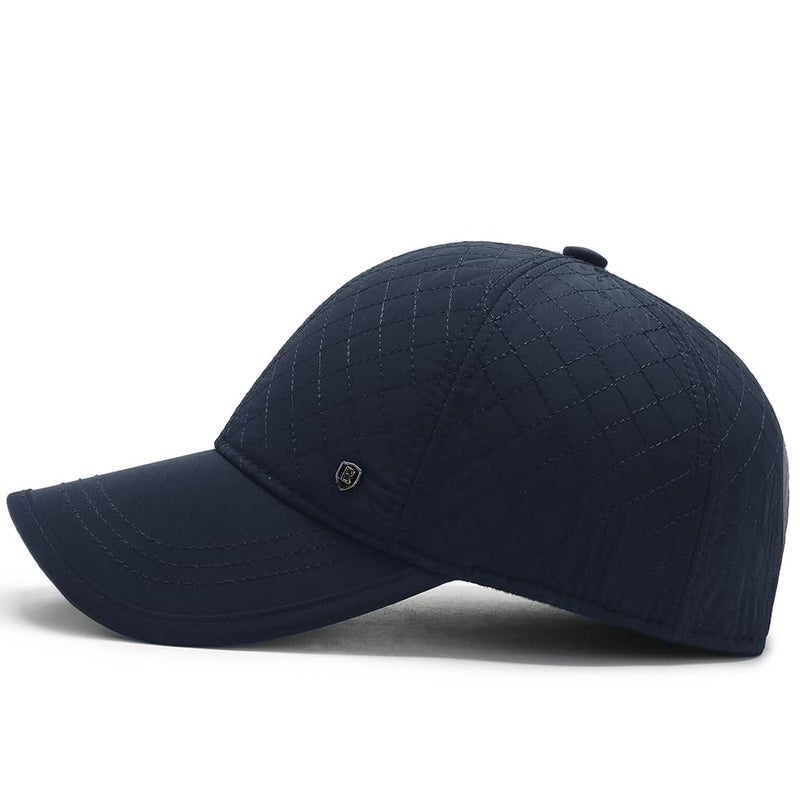 FASHIXD Winter Baseball Cap Men's Winter Hats with Earflaps Cold Weather Caps Adjustable (2080-Dark Blue) - Image 4