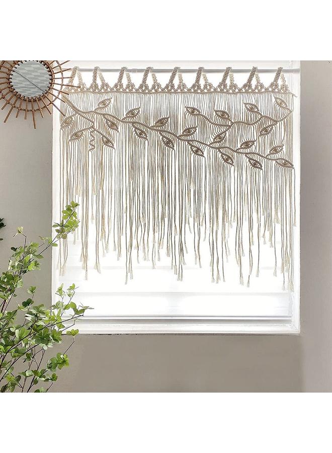 الأزرق جي دبليو نسيج البوهيمي الجديد المنسوج يدويًا ستائر الأوراق - Image 2