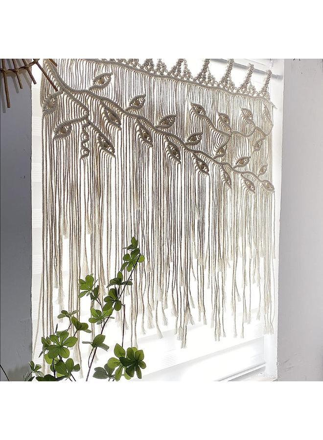 الأزرق جي دبليو نسيج البوهيمي الجديد المنسوج يدويًا ستائر الأوراق - Image 3