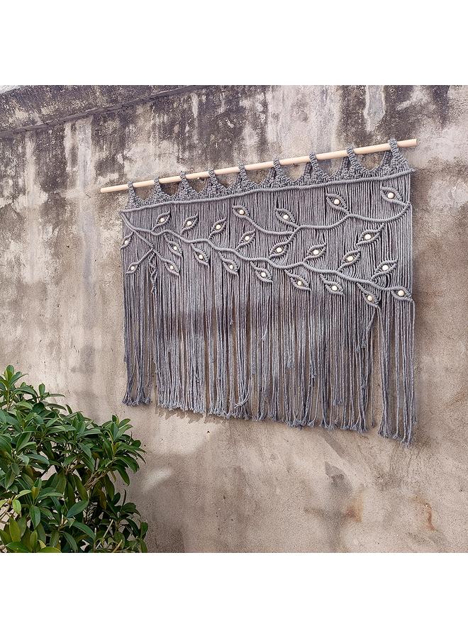 الأزرق جي دبليو نسيج البوهيمي الجديد المنسوج يدويًا ستائر الأوراق - Image 5