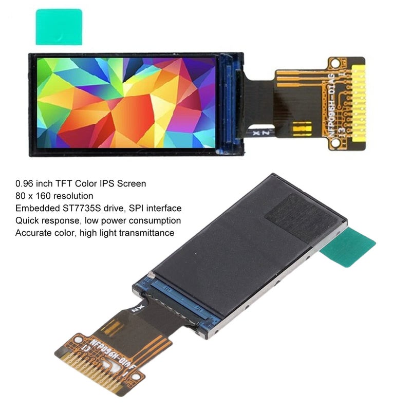 0.96 بوصة وحدة عرض TFT شاشة IPS دقة 80x160 واجهة SPI لوحدات تحكم STM32 - Image 4