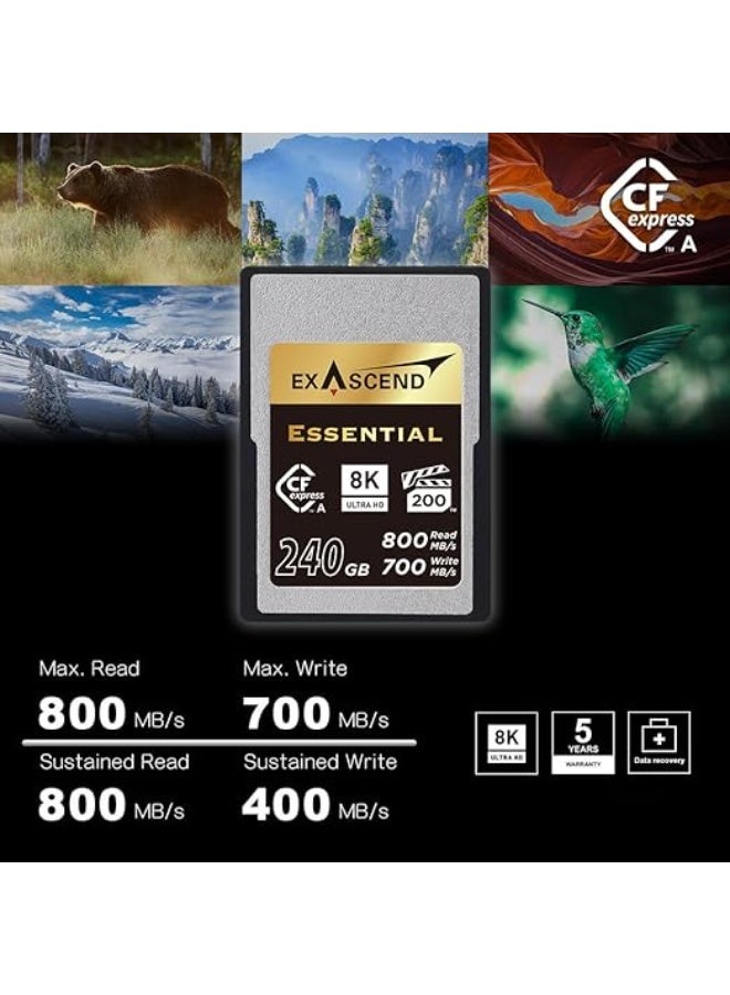 Exascend  Essential 240GB CFexpress Type A Memory Card - Image 4