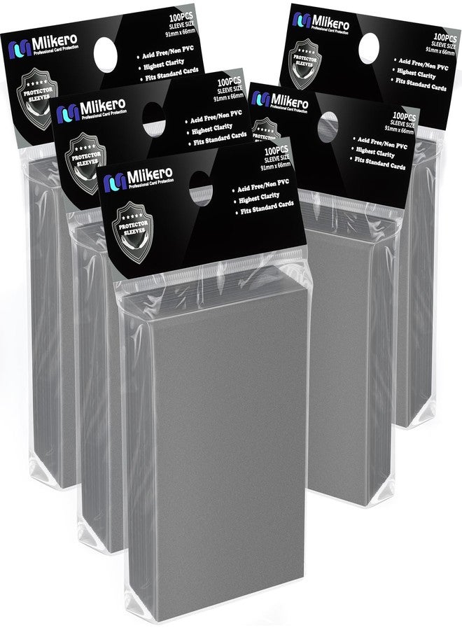 Mlikero 500 Count Card Sleeves, Matte Magic Card Sleeves, Smooth Shuffle & Tear Resistant, Fit for MTG, TCG, CCG (Silver) - Image 1