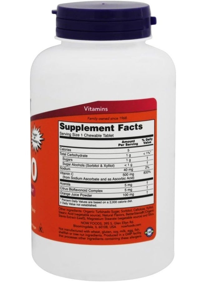 now NOW Foods C500 Chew Orange Xylitol (100 Count)  - Image 3
