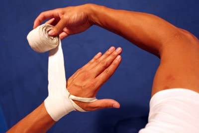 Maizo Stretchable Support Hand wrap, Workout/Boxing & Punching Great for MMA, Muay Thai, Martial Arts, Wrist Support for Adults (100, White) - Image 5