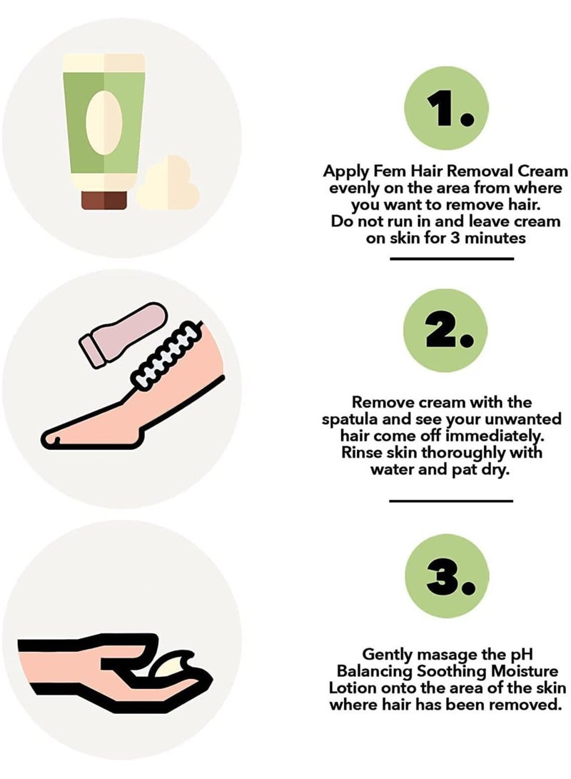 fem Deep Moisturising Aloe Hair Removal Cream 120grams - Image 2