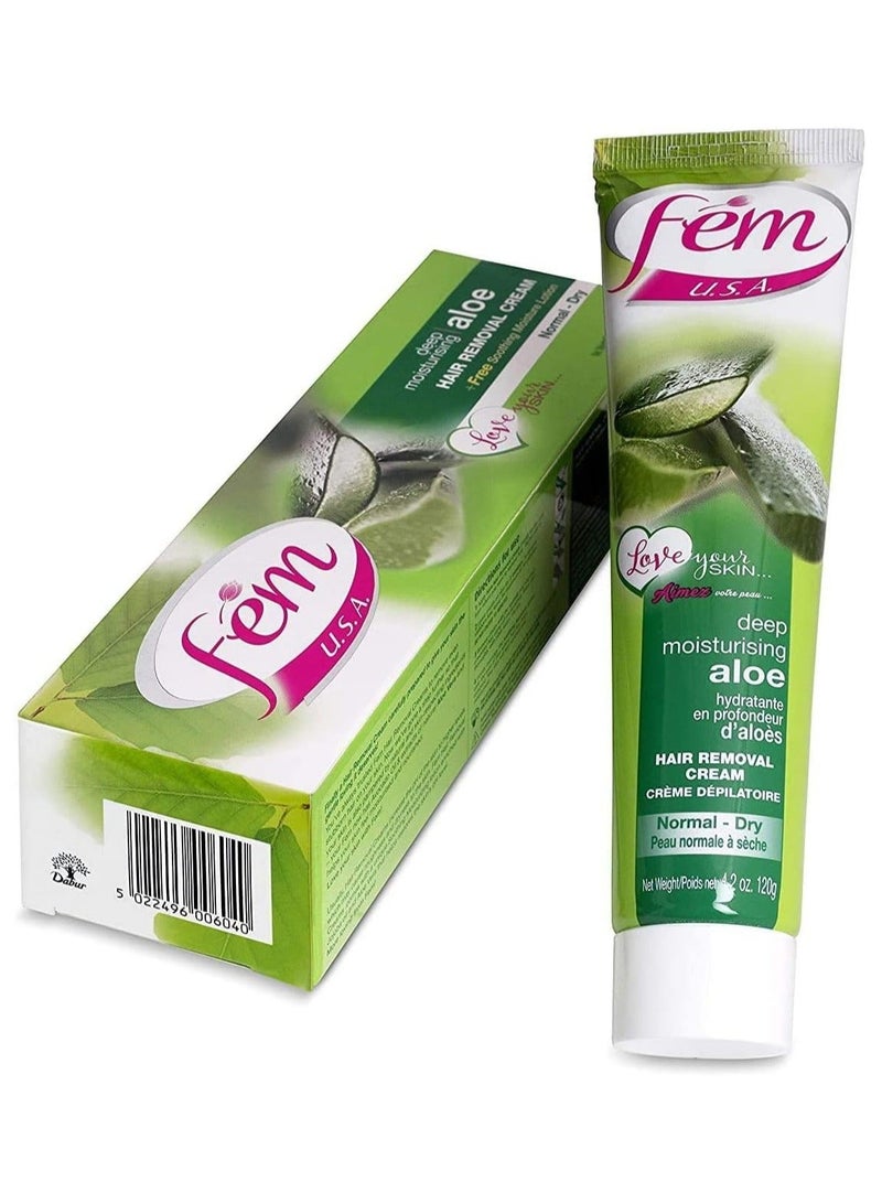 fem Deep Moisturising Aloe Hair Removal Cream 120grams - Image 1