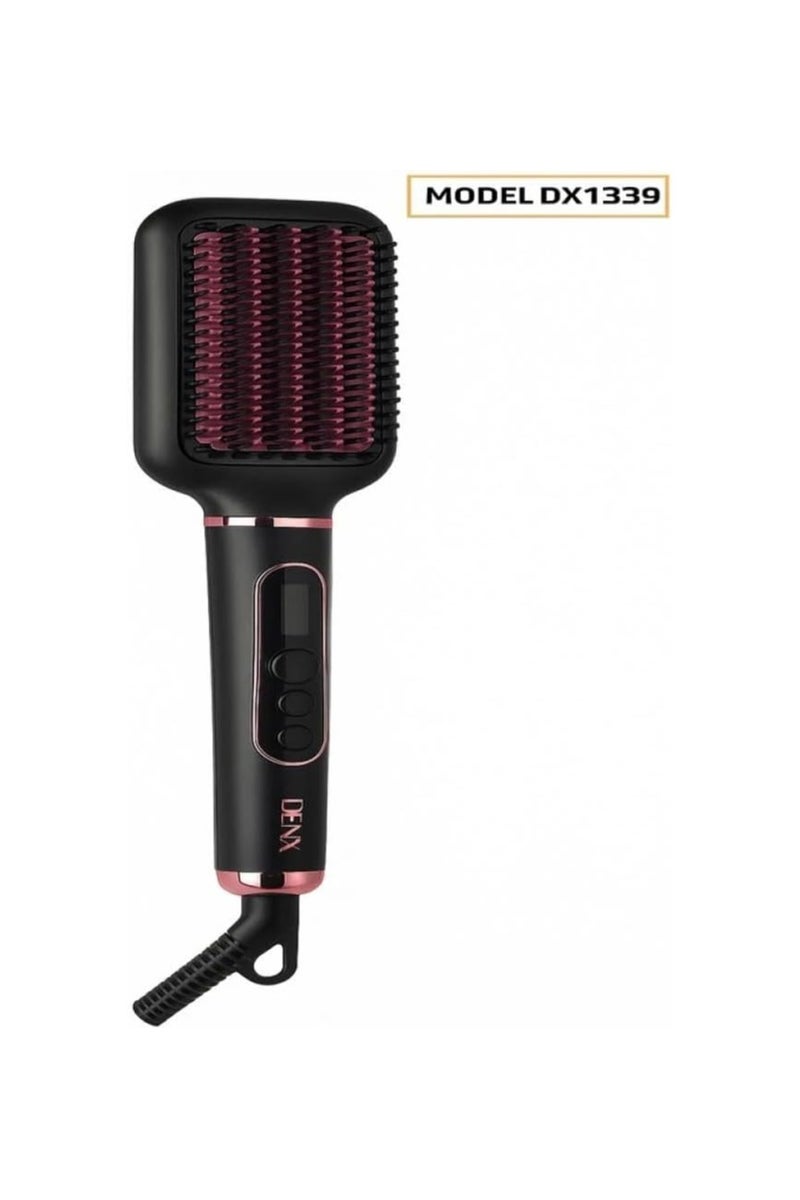 DENX DX1379 Thermal Hair Straightener Brush, Digital Display, Multi-Temperature, Fast Heating - Image 2