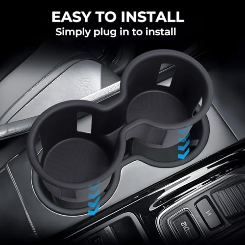 KATORN Center Console Cup Holder Inserts for Honda Pilot 2023-2026 & Passport/Ridgeline 2024-2026, Interior Accessories TPE Car Cup Holder Cover for 23-26 Pilot & 24-26 Passport/Ridgeline, Black - Image 4