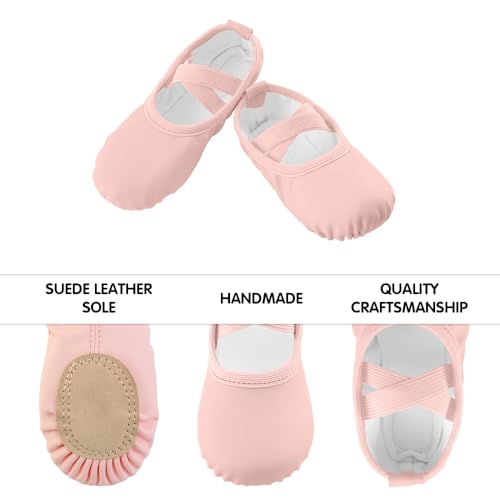 EQSJIU Girls Ballet Shoes Boys Ballet Pink Heel to Toe 72.83 Inch Ballet Shoes for Girls 5-6 Years - Image 5