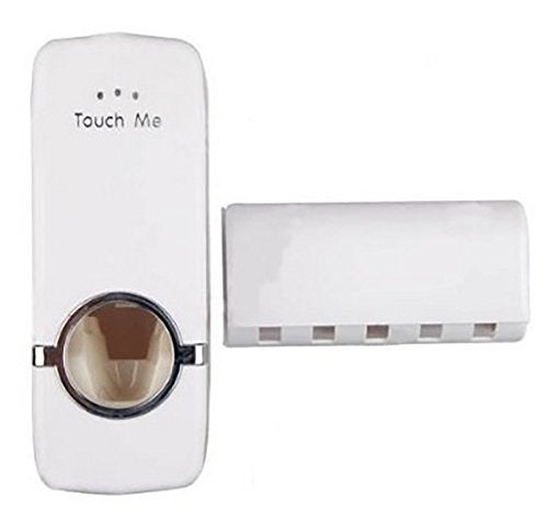 Prachit Prachit Plastic Wall Mounted Automatic Toothpaste Dispenser and Toothbrush Holder Toothpest Dispencer - Image 5
