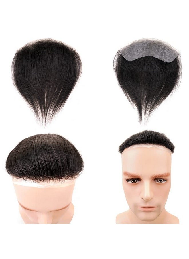Lordhair - Ordhair Hairline Toupee Frontal Hairpiece Men'S Toupee 100% European Hair System Vshape Human Hair Natural Hairline Replacement System 6 * 1.5 Inch Hairline Toupee For Men Jet Black 1 - Image 1