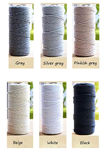 flipped 100% Natural Macrame Cotton Cord,3mm x109 Yards Twine String Cord Colored Cotton Rope Craft Cord for DIY Crafts Knitting Plant Hangers Christmas Wedding Décor (Red, 3mm*109yards) - Image 3