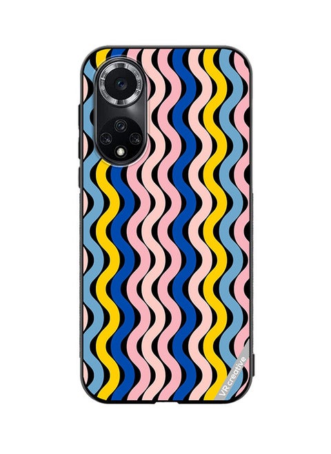 Protective Case Cover For Huawei Nova 9 Pro Retro Vintage Waves Groove Design Multicolour