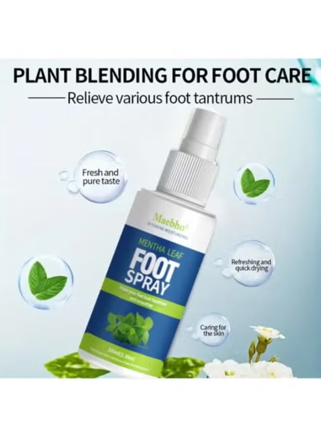 Maebho Mint foot spray, shoe and sock deodorant, foot odor, shoe odor spray, foot sweat, basketball shoes, socks, shoe cabinet 100ML - Image 3