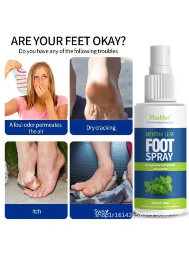 Maebho Mint foot spray, shoe and sock deodorant, foot odor, shoe odor spray, foot sweat, basketball shoes, socks, shoe cabinet 100ML - Image 4