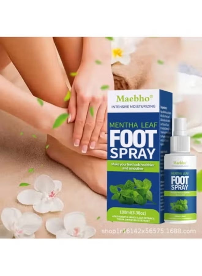 Maebho Mint foot spray, shoe and sock deodorant, foot odor, shoe odor spray, foot sweat, basketball shoes, socks, shoe cabinet 100ML - Image 2