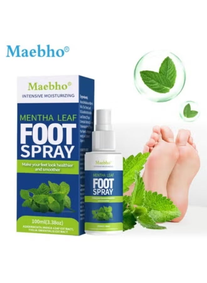 Maebho Mint foot spray, shoe and sock deodorant, foot odor, shoe odor spray, foot sweat, basketball shoes, socks, shoe cabinet 100ML - Image 1