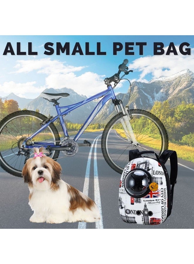 Dog London Print Printed Space, Astronaut Bag Dog Space Pet Backpack Out Portable Travel Backpack For Travel, Hiking, Designed With Breathable Space, Ventilated