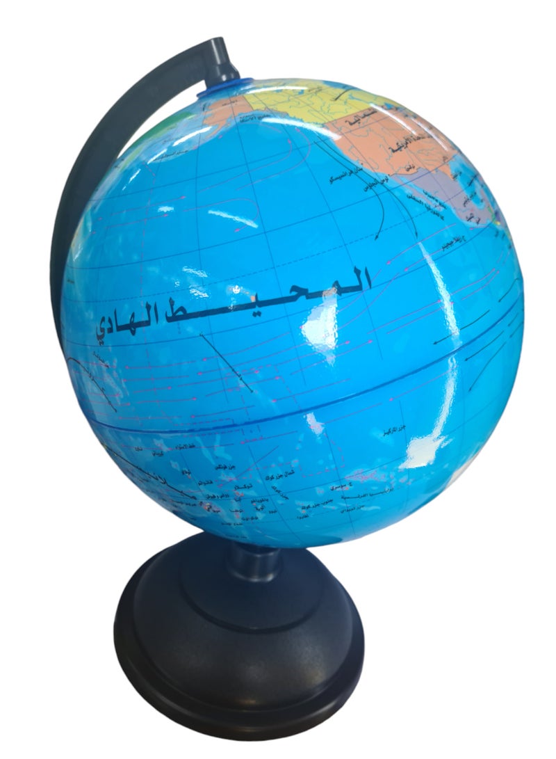 الكرة الأرضية مصنوعة من فايبر الجودة العالية مع حامل بعلامات عربية - Image 4