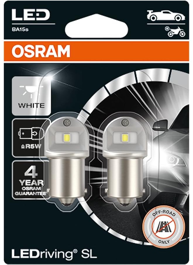 Osram Ledriving Sl ≜ R5W White 6000K Led Retrofit Offroad Use Only Double Blister 2 Lamps  - Image 1