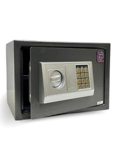 LOTFY GROUP Electronic Digital Safe - Dual Entry Lock Box with 2 Override Keys - Personal Home Safe for Medicine, Jewelry, Handguns, and More by LOTFY GROUP (Gray) ( H25 * W35 * D25 CM )  - Image 1