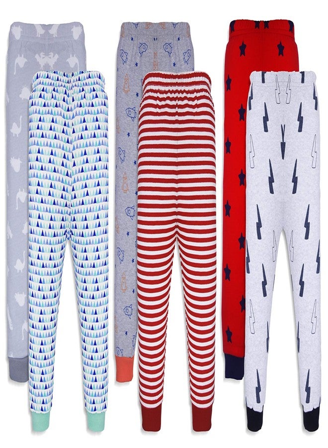 X2O Baby Unisex Cotton Regular Fit Rib Pants with Cute Prints (Multicolour, 5-6 Years) - Pack of 6 - Image 5