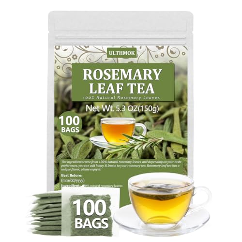 ULTHMOK Premium Rosemary Tea Bags, 100 Teabags. Made with 100% Pure Natural Rosemary Leaves,No Additives & Caffeine Free. - Image 1