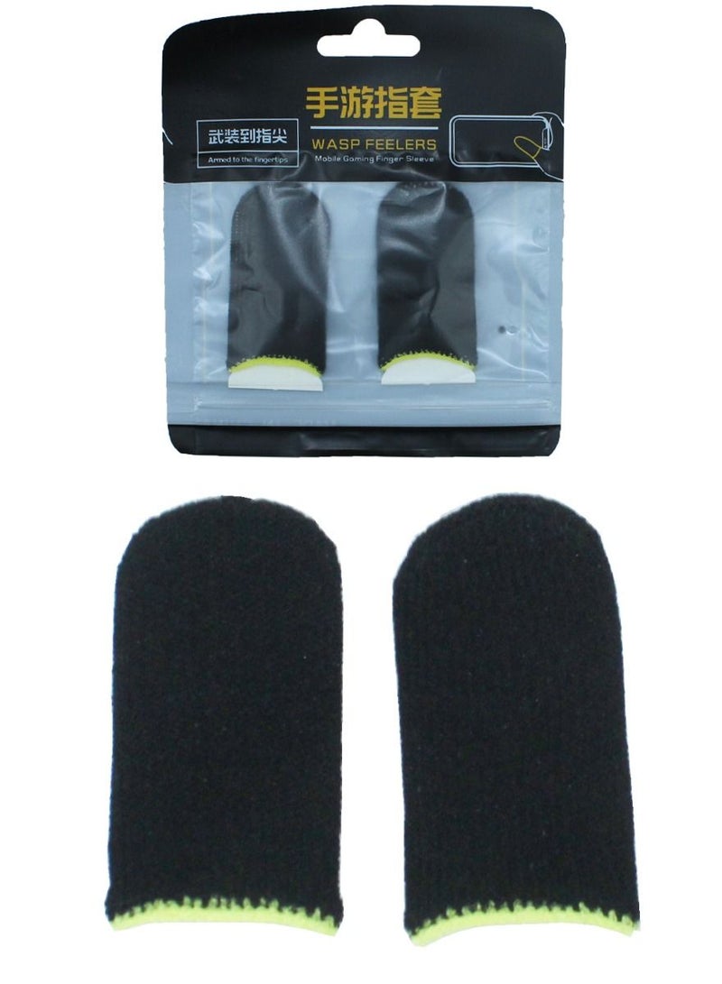 Wasp High Quality Gaming Finger Sleeves for Mobile Gaming, Super Highly Sensitive Feelers Smooth Operation Sweat Absorbing Odorless Breathable Seamless Finger Sleeve for PUBG and much other games play  - Image 1