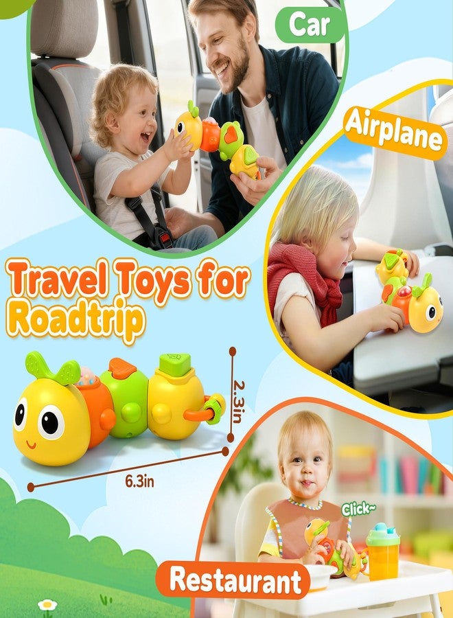 Chilvil Montessori Sensory Toy for Baby 1 year old, Caterpillar Busy Board for Toddler 12-18 Month Airplane Travel Toy Roadtrip Car Activities 1st Birthday Gift Valentine Day Gift Easter Stocking Stuffer - Image 4