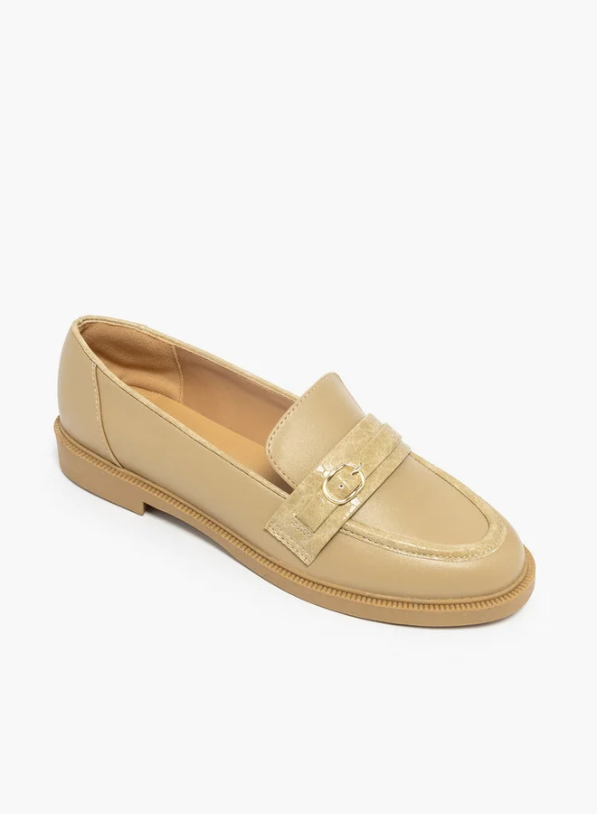 Buckle Accent Slip-On Loafers