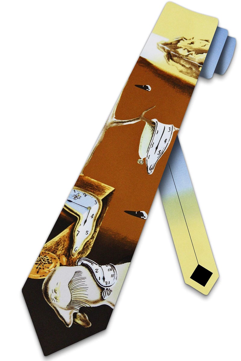 Three Rooker Time Warp Mens Ties Dali Neckties Art tie - Image 1