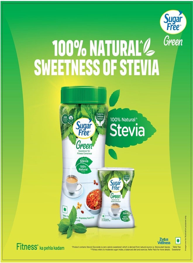 Sugar Free Green Stevia Pouch 400 g |100% Plant based Natural Sweetener | Equivalent to Sweetness from 1Kg Sugar | 100% Natural Stevia leaves| Sweet like Sugar but with zero calories - Image 3