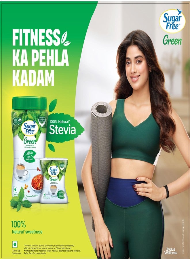 Sugar Free Green Stevia Pouch 400 g |100% Plant based Natural Sweetener | Equivalent to Sweetness from 1Kg Sugar | 100% Natural Stevia leaves| Sweet like Sugar but with zero calories - Image 2