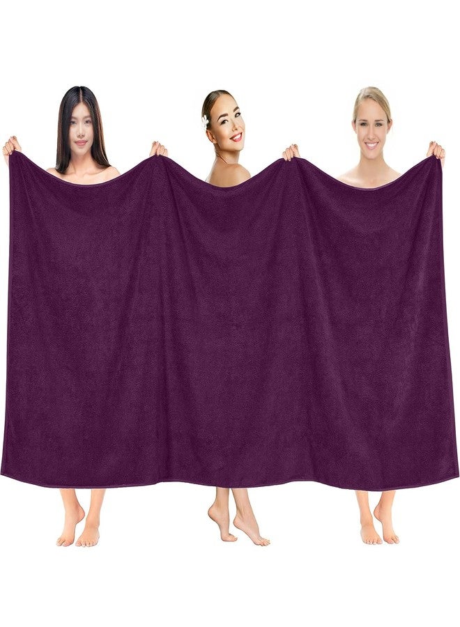 RIVERSIDE Pack of 1 Jumbo Bath Sheet 40 x 80 Inches - Extra Large Bath Towel, Super Soft & Highly Absorbent, 100% Cotton Quick Dry, Perfect to Wrap Yourself in - Purple Passion - Image 2