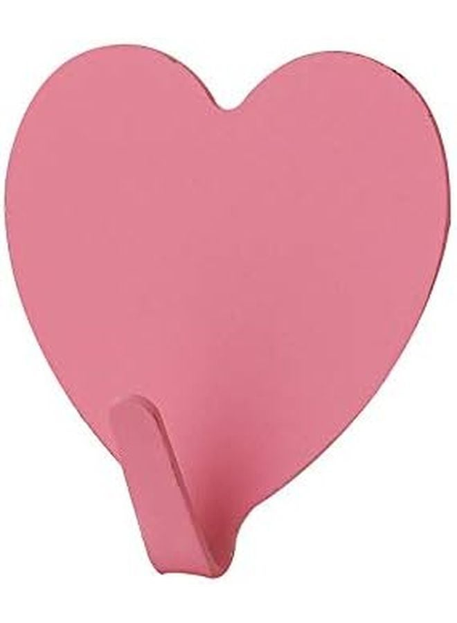 Pink Heart Shaped Sticky Hooks 12 Pack Stainless Steel Girls Room Decoration - Image 2