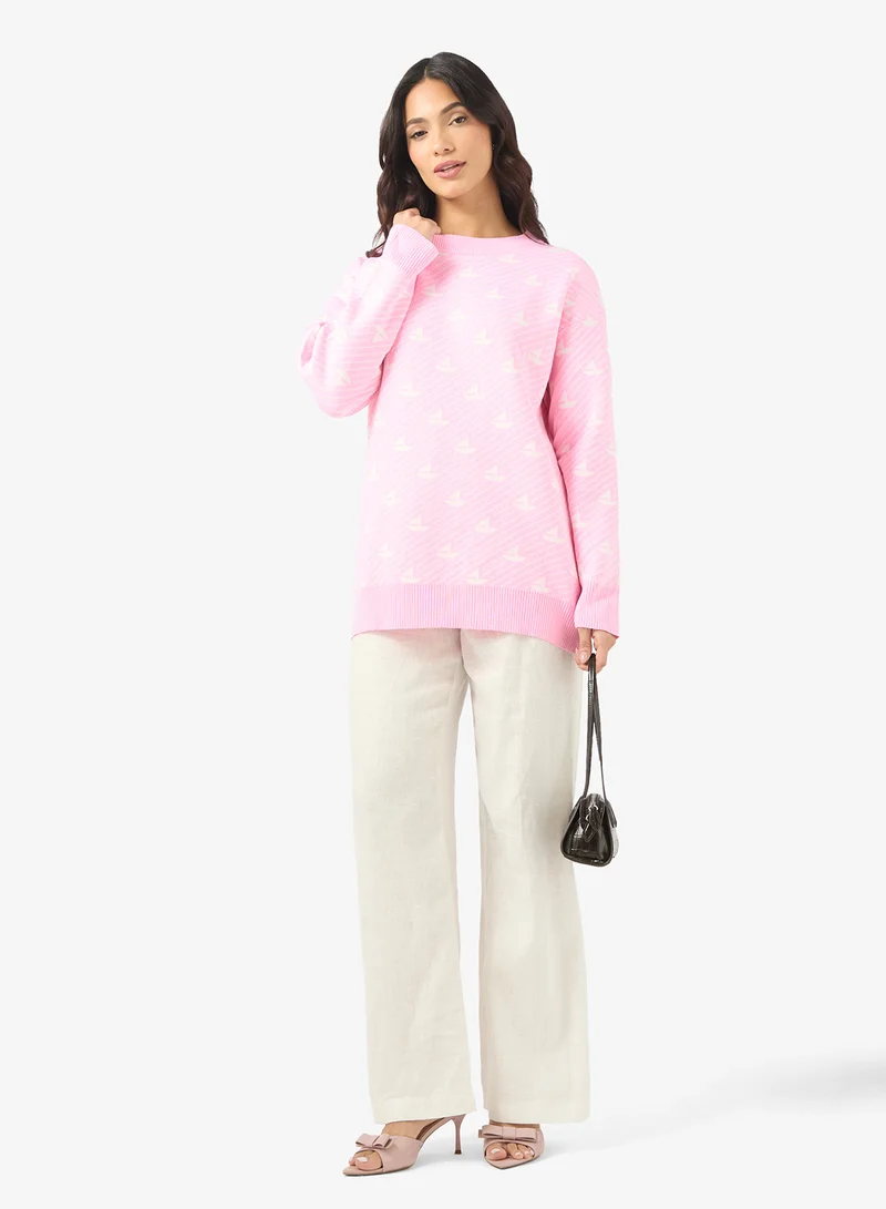 ايلا كنزة مطبوعة