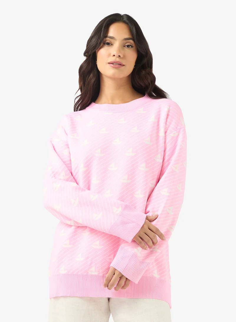 ايلا كنزة مطبوعة